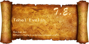 Tehel Evelin névjegykártya