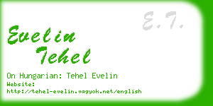 evelin tehel business card